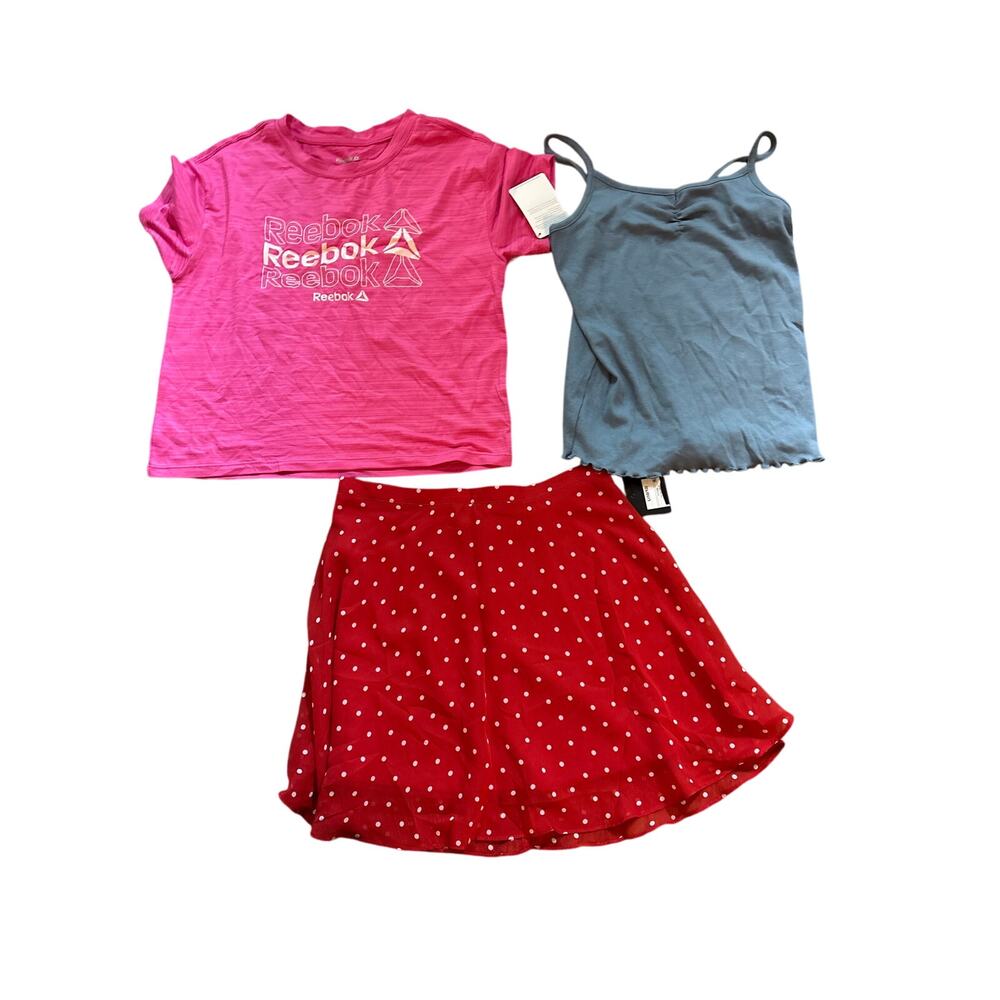 Girls 3pc Clothes Lot Size Large 10/12 NWT Skirt and‎ 2 Shirts